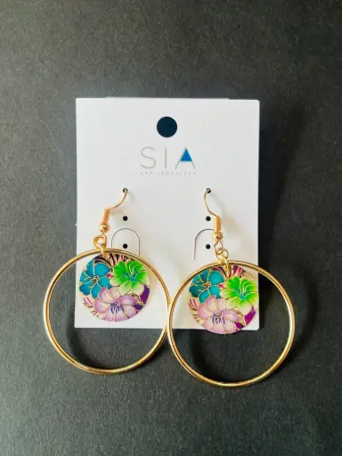 [earring] Boho Bloom Hoops earrings🌸